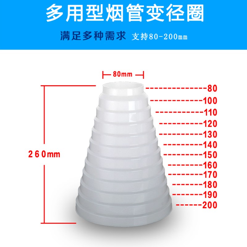 油烟机排烟管转换接头大小转换通风通用塑料变径止逆阀变径圈