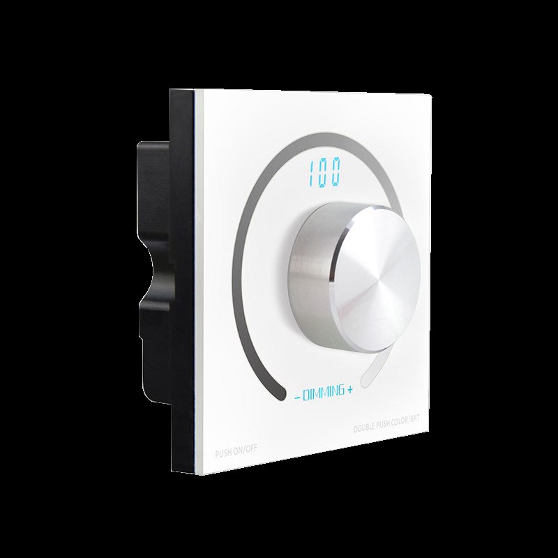 LED灯带旋钮调光控制器86面板RGB数字显示12V24V嵌入式开关