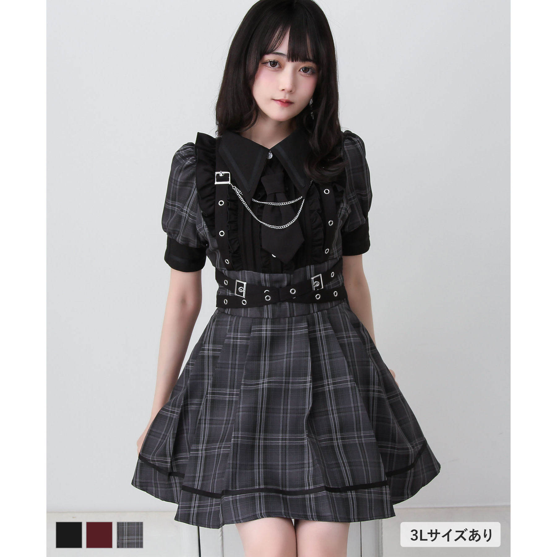 梦展望 哥特领带金属链短袖连衣裙蕾服 小侦探2.0短袖款 536122