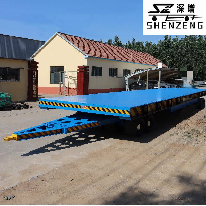 70吨平板拖车厂内中转重型平板车牵引车拖车重型运输挂车