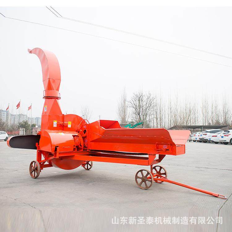 牛场养殖秸秆饲料铡草机视频自动进料秸秆铡草机移动式粉碎机