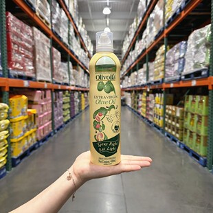 400ml大容量特级初榨橄榄油olivoila喷雾健身轻食正品