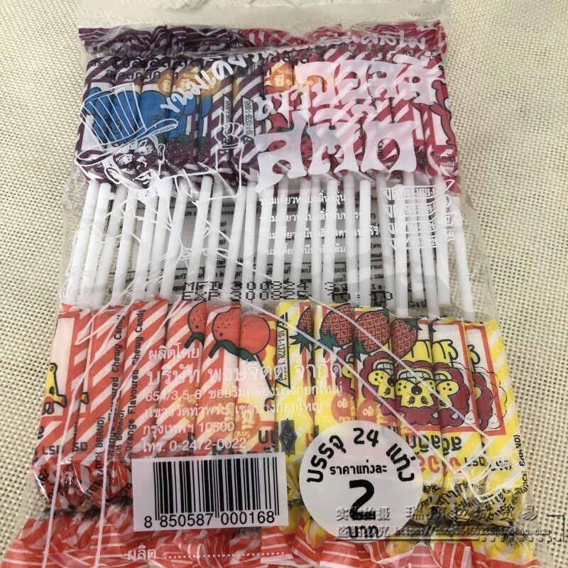 泰国进口水果味棒棒糖混合味糖果儿童休闲 小零食凤梨草莓葡萄甜