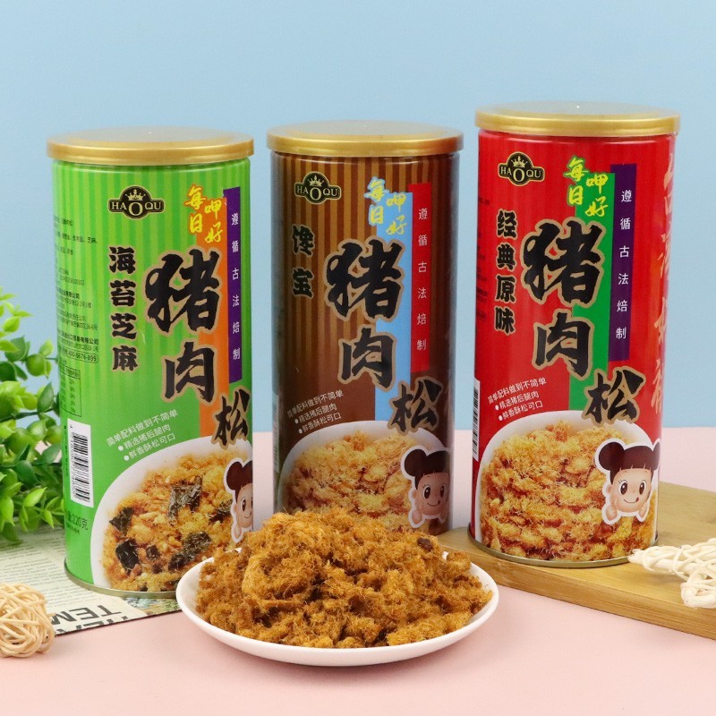 台湾好祺馋宝猪肉松220儿童老人营养早餐拌饭料酥脆原味纯猪肉酥