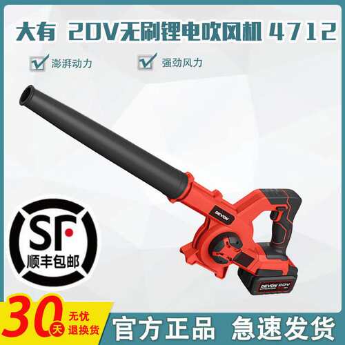 DEVON/大有锂电吹风机无刷充电式鼓风机大功率电动施工除尘器4712