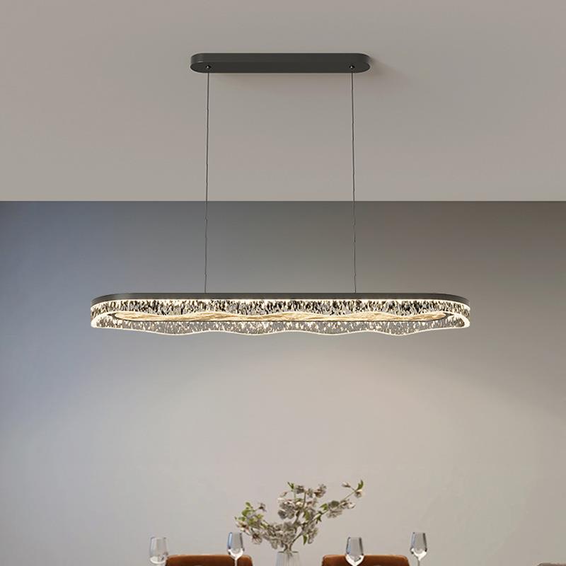 意式极简轻奢客厅吊灯现代简约餐厅高亮护眼大厅长方全光谱主灯