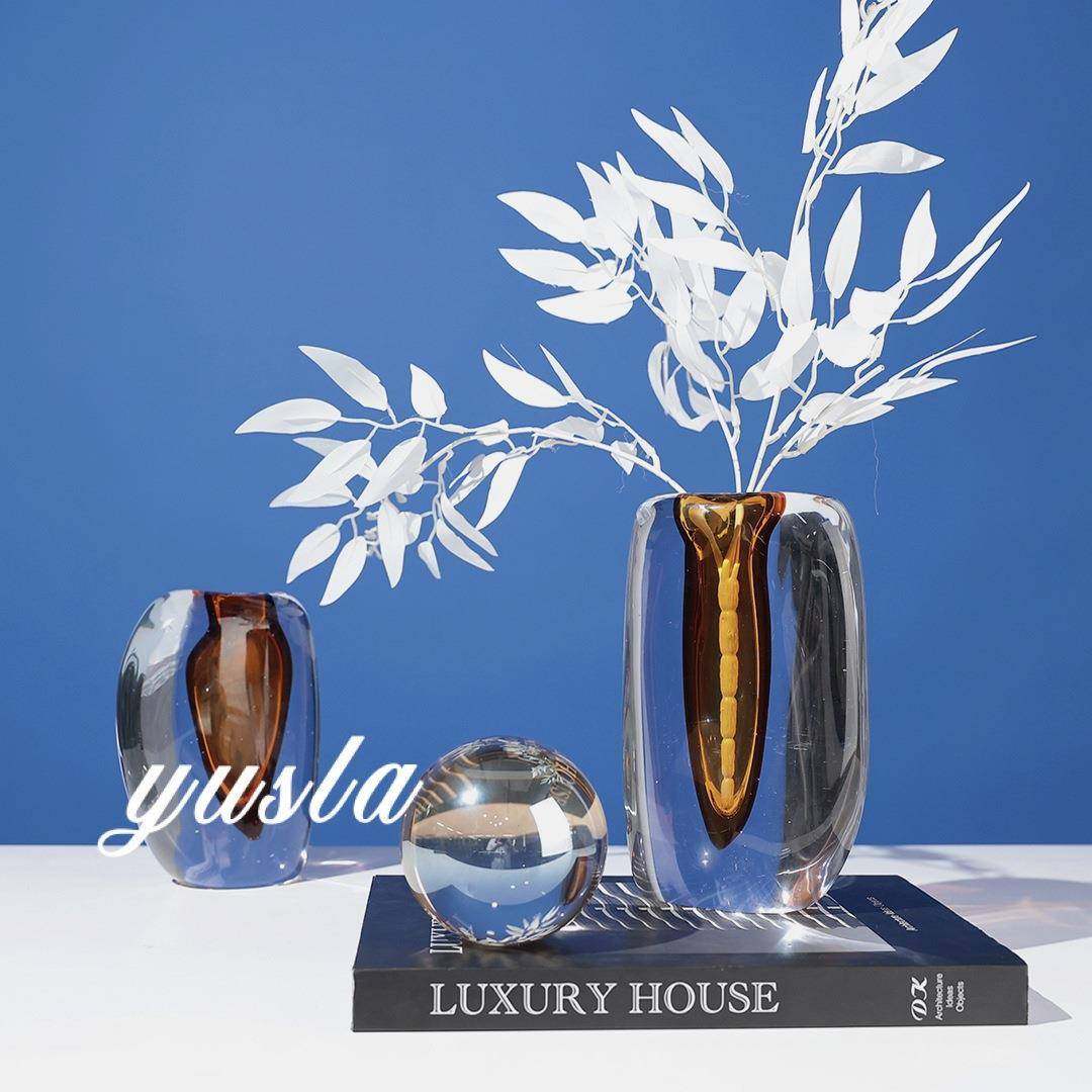 现代简约玻璃插干花瓶摆件花器餐桌酒店别墅吧台柜样板间软装饰品,电子元器件市场,其它元器件,淘宝优惠券,粉丝福利购,淘宝优惠卷