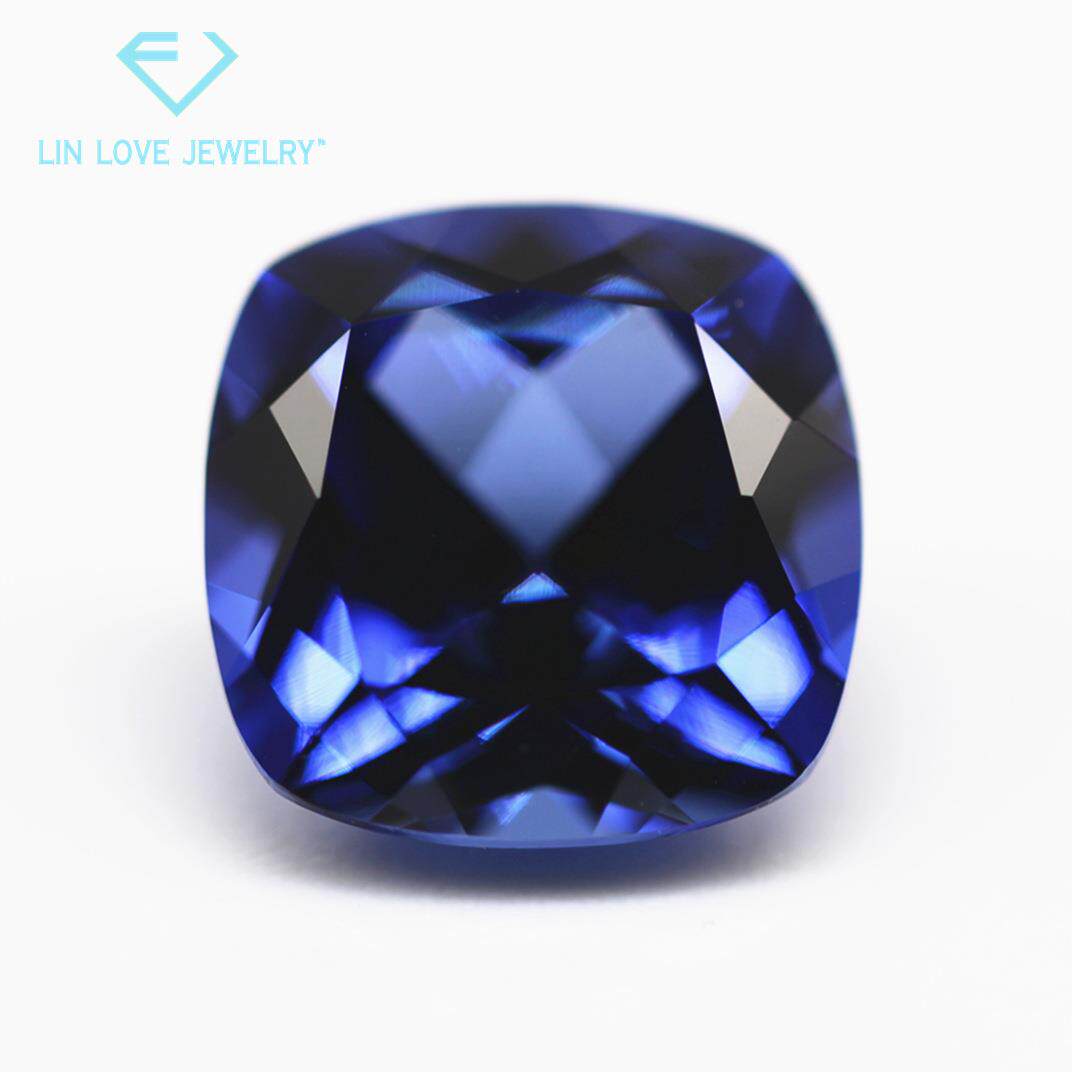 肥正方形培育蓝宝石 肥方枕形实验室培植再生长蓝宝石sapphire