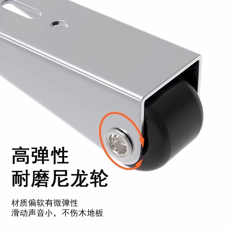 平移门轨道滑轮静音垂直微型家俱移动承重尼龙万向支撑门下垂滑轮