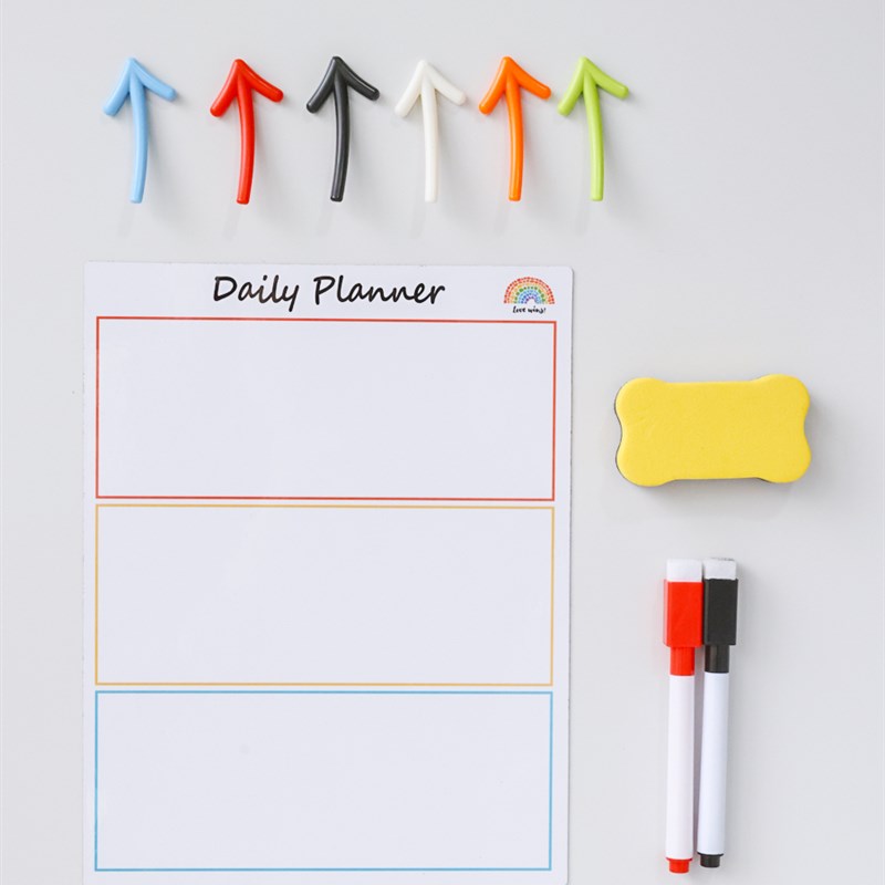 彩色卡通冰箱贴留言板可擦写软磁力贴辅食表日历记事贴磁性白板