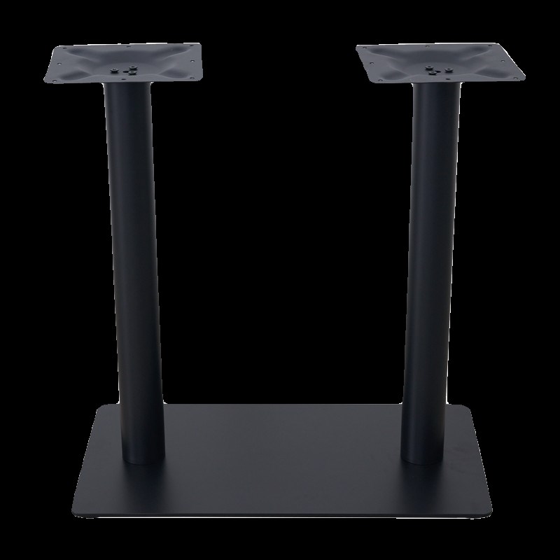 不锈钢桌子腿吧台脚底盘调节脚铁艺餐桌腿支架黑色脚岩板大圆桌底