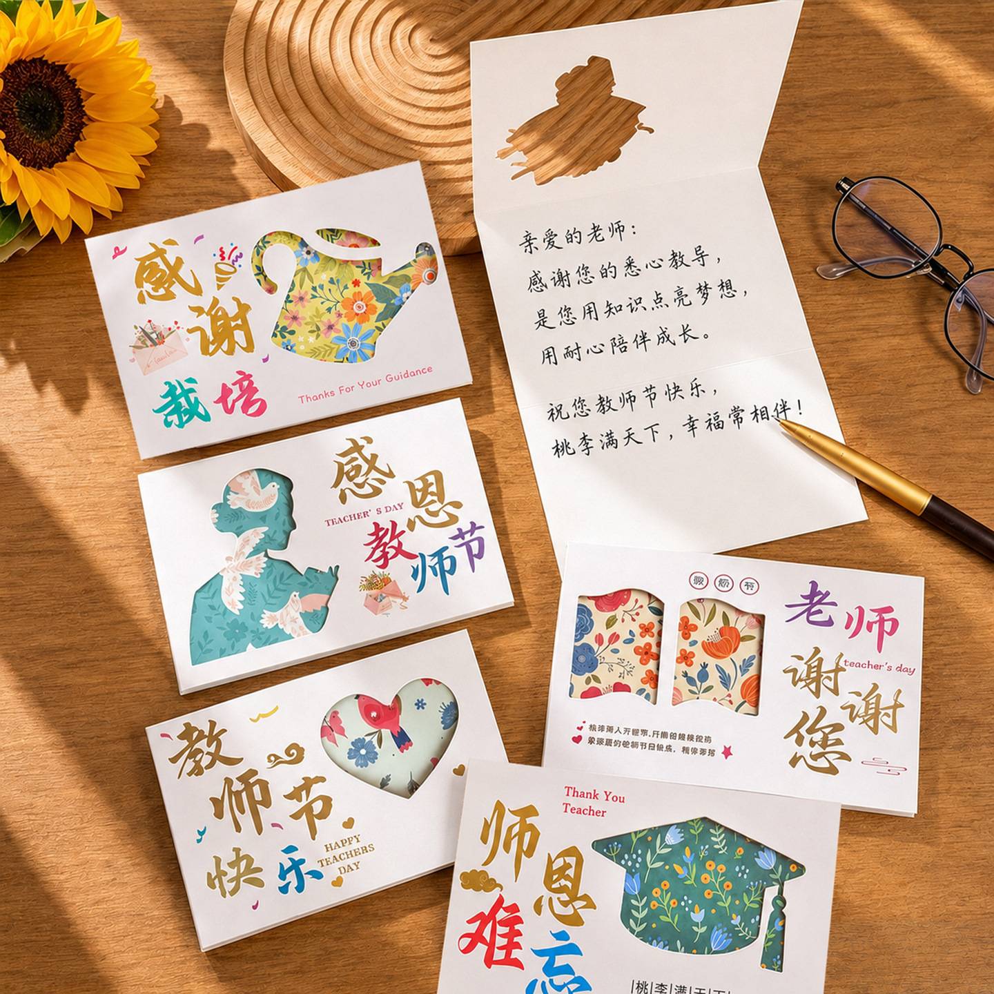 教师节贺卡高级老师的小卡片