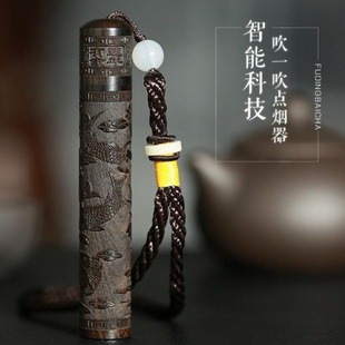 创意充电打火机抖音火折子一吹即燃打火机USB充电防风个性 火折子