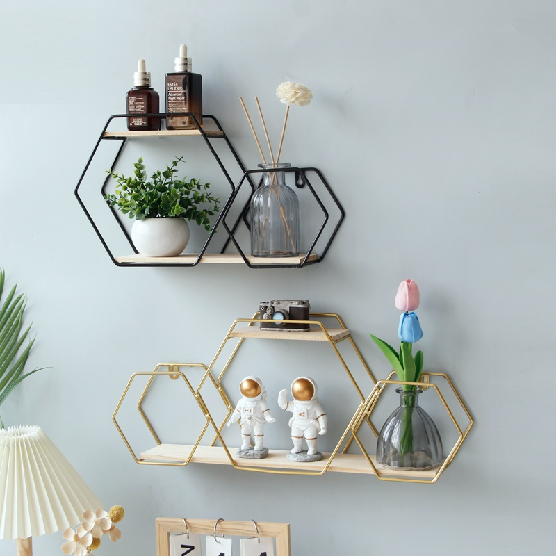 墙面铁艺壁饰挂件家居饰品客厅餐厅墙上挂饰玄关电U视背景墙置物