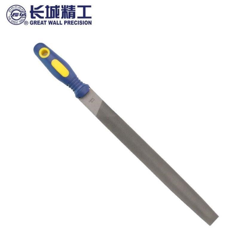 长城精工半圆锉锉刀钢锉金属错刀挫木工中齿钳工锉200mm8寸413701