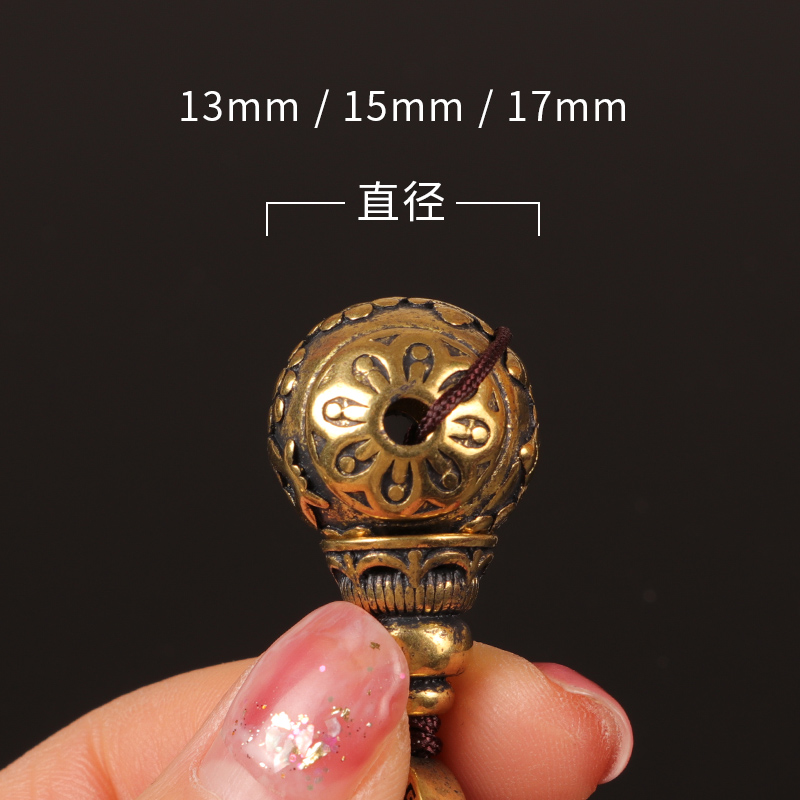 黄铜佛头三通佛塔橄榄核项链diy饰品配件大星月金刚菩提手串配件