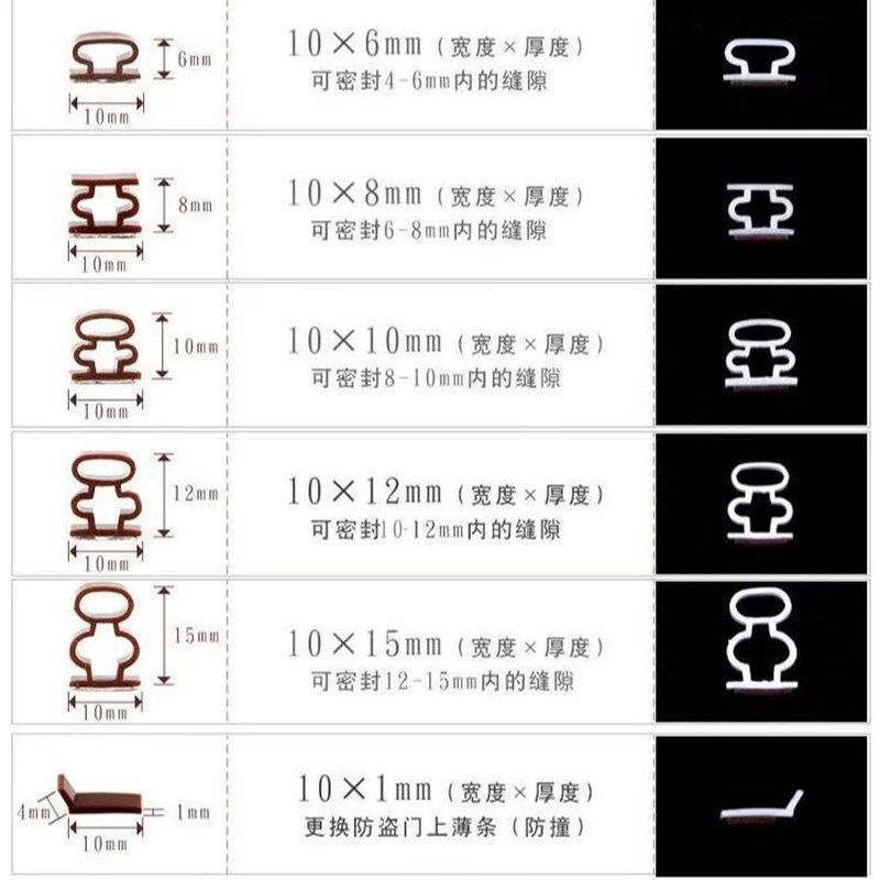 防盗门密封条自粘型隔音防撞门缝保暖窗户海绵磁吸封边条门框防风