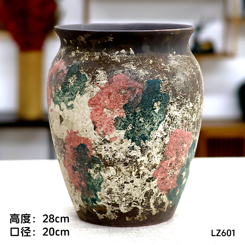 大口径陶瓷花盆三角梅专用粗陶吸水透气复古简约老桩多肉植物花盆