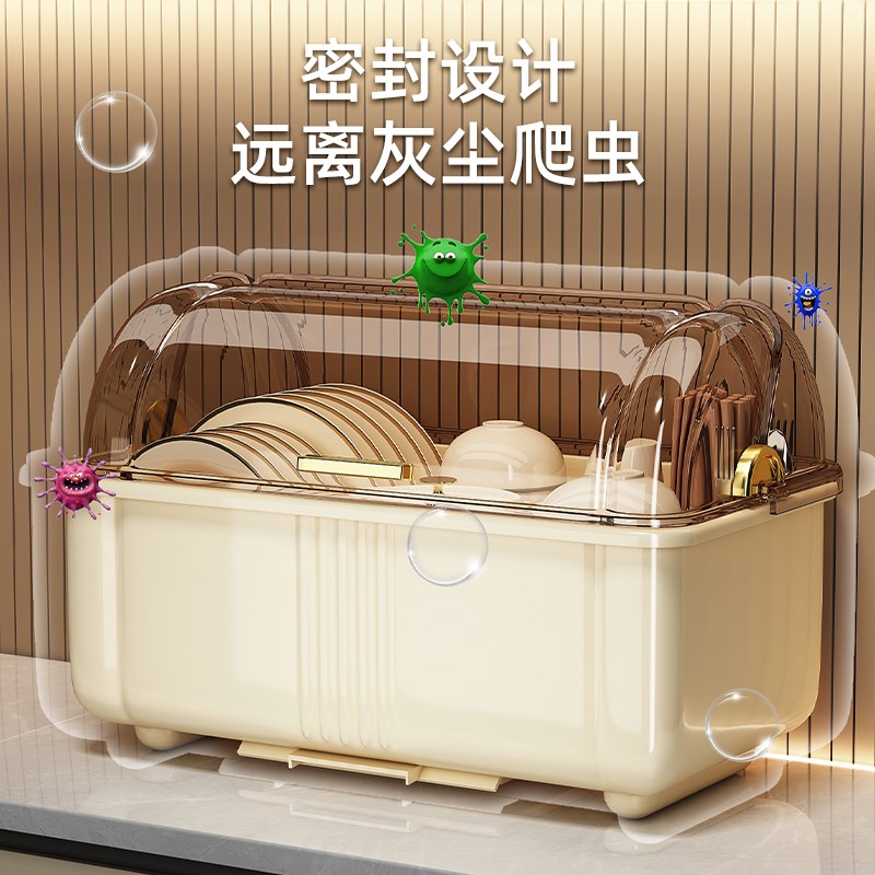 包邮碗碟收纳架j碗柜家用厨房带盖沥水置物架放餐具盘子碗筷收纳