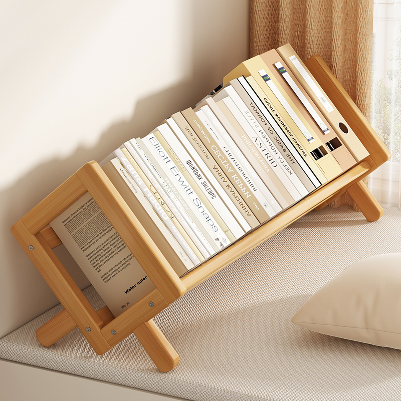 桌面书架放飘窗收纳置物架窗台边立架儿童小型书T柜办公室桌上简