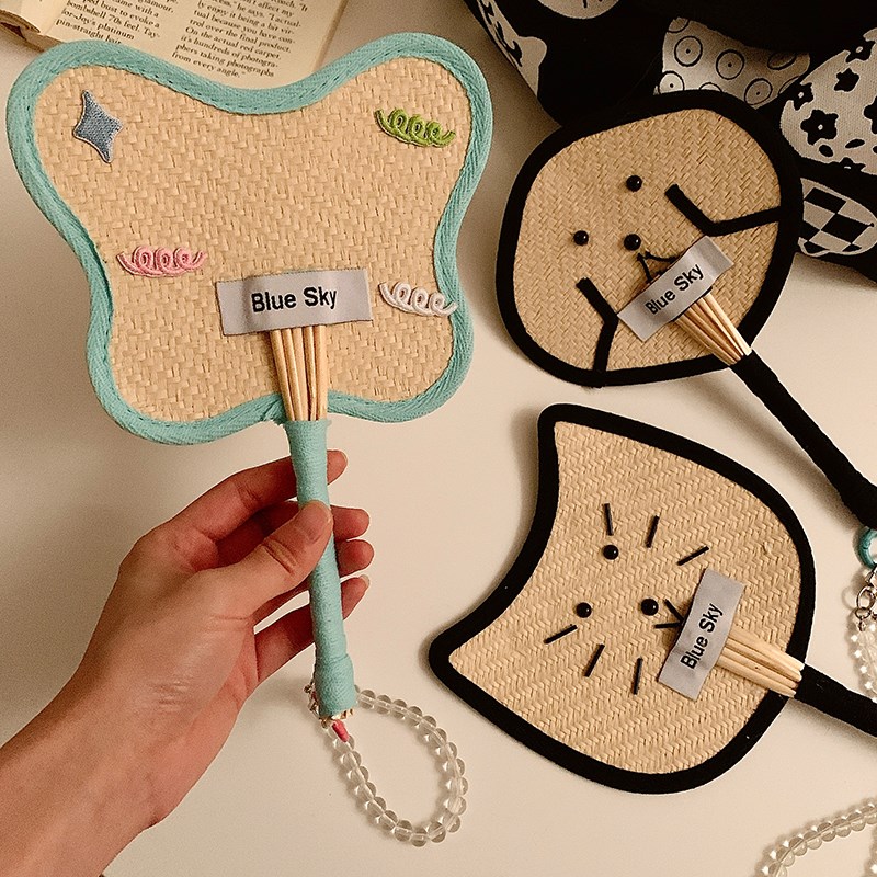 可爱猫咪手工老式蒲扇便携式随身小扇子女夏O天手摇扇拍照道具新