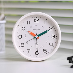 简约静音小闹钟学生桌面床头起床z神器2024新款 儿童学习专用时钟