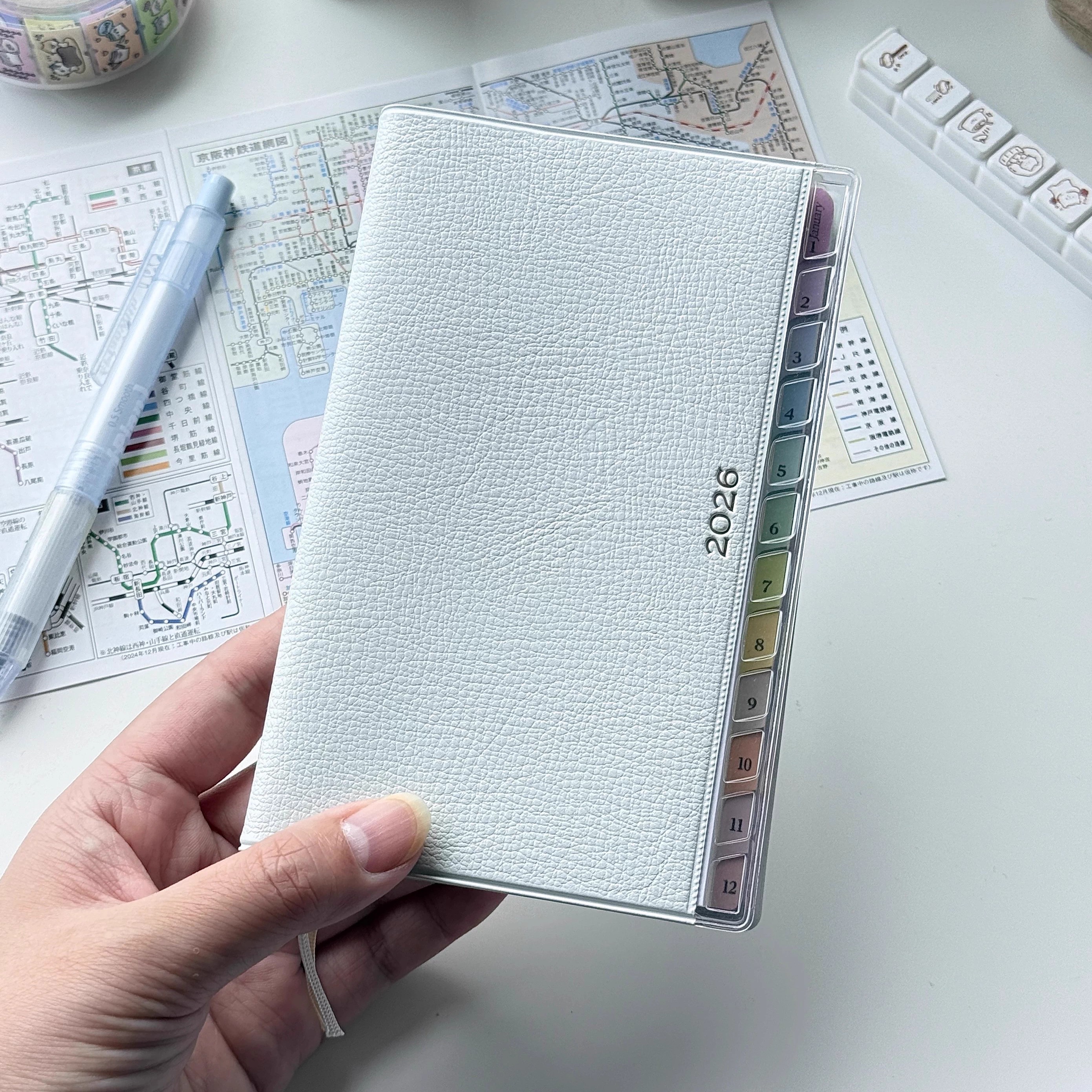 2026年彩虹索引皮质日程手帐本子