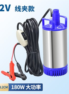 电动12aV24V48V60伏不锈钢抽水泵低水位抽水机抽油泵潜水泵大功率