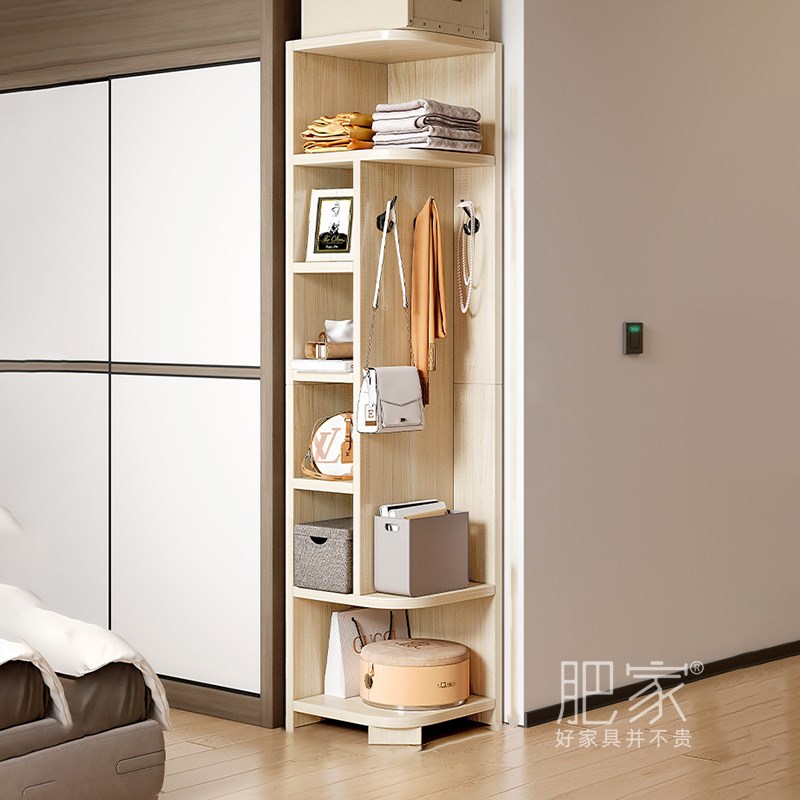 现代简约客厅卧室墙边置物柜餐厅墙角极窄餐边柜三角转V角柜MS068