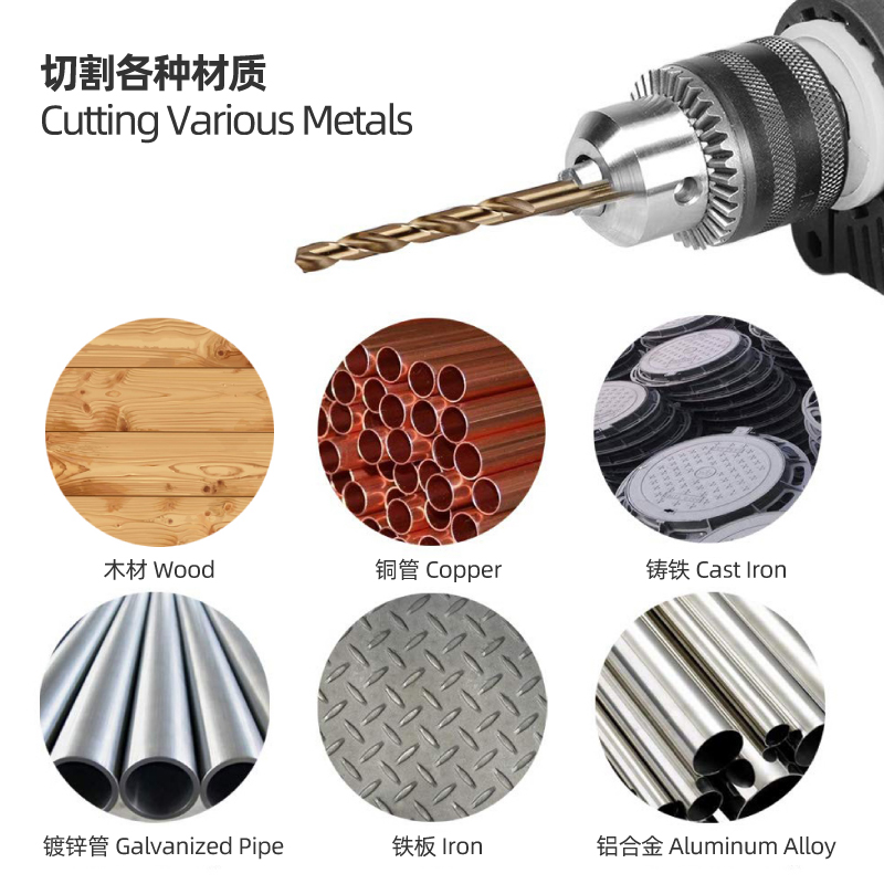 麻花钻头 手电钻钻头套装 不锈钢y打孔钢铁金属合金钻头1-10mm超