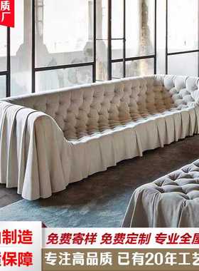 意式磨砂真皮沙发侘寂风意大利Bohemien布斯耐丽波西米亚拉扣沙发