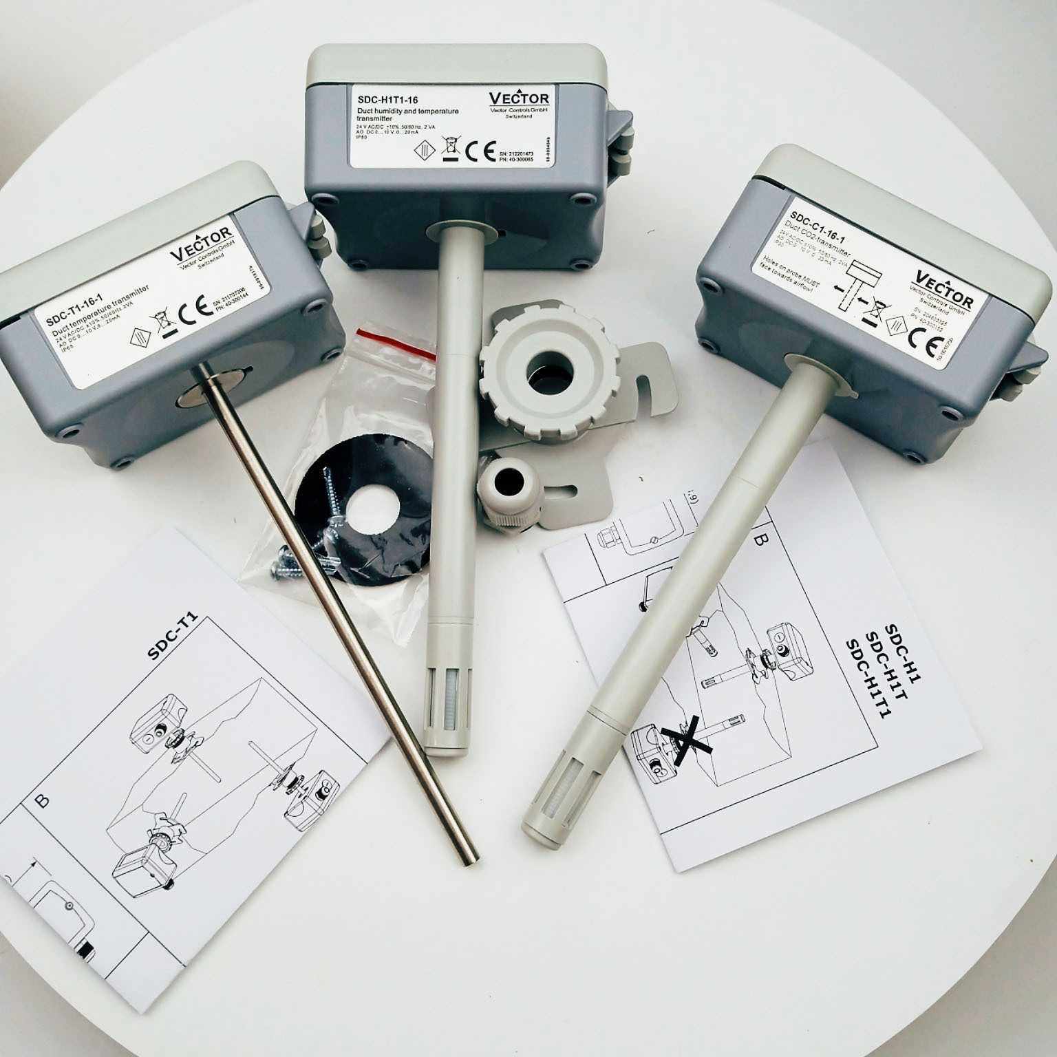 伟拓VECTOR传感器 SDC-T1-16风管温度变送器 包邮