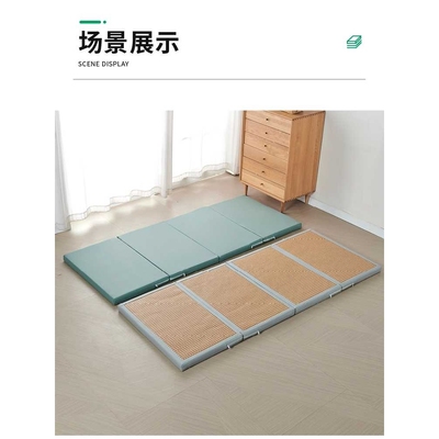 A10L定 制榻榻米垫子办公室午休折叠床垫可打地铺四季两用椰棕硬