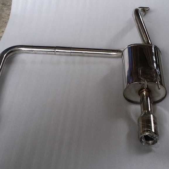 适用思铭改装配件排气尾段内回压M鼓 燕子尾排气管思域双出尾嘴喉