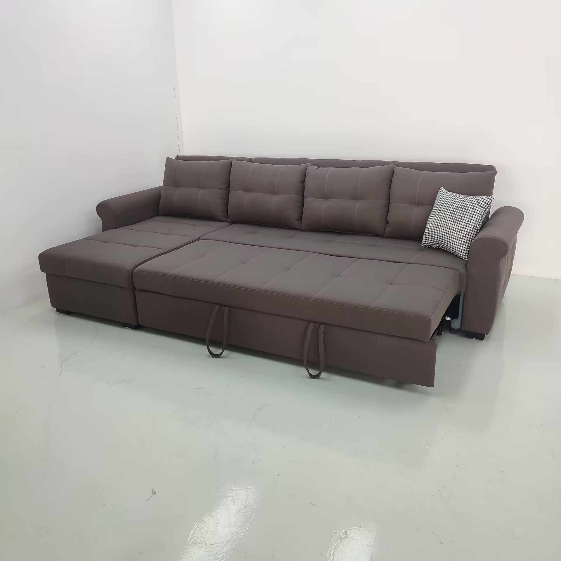 现在简约组合款家用客厅小户型L型多功能折叠可储物沙发床两用