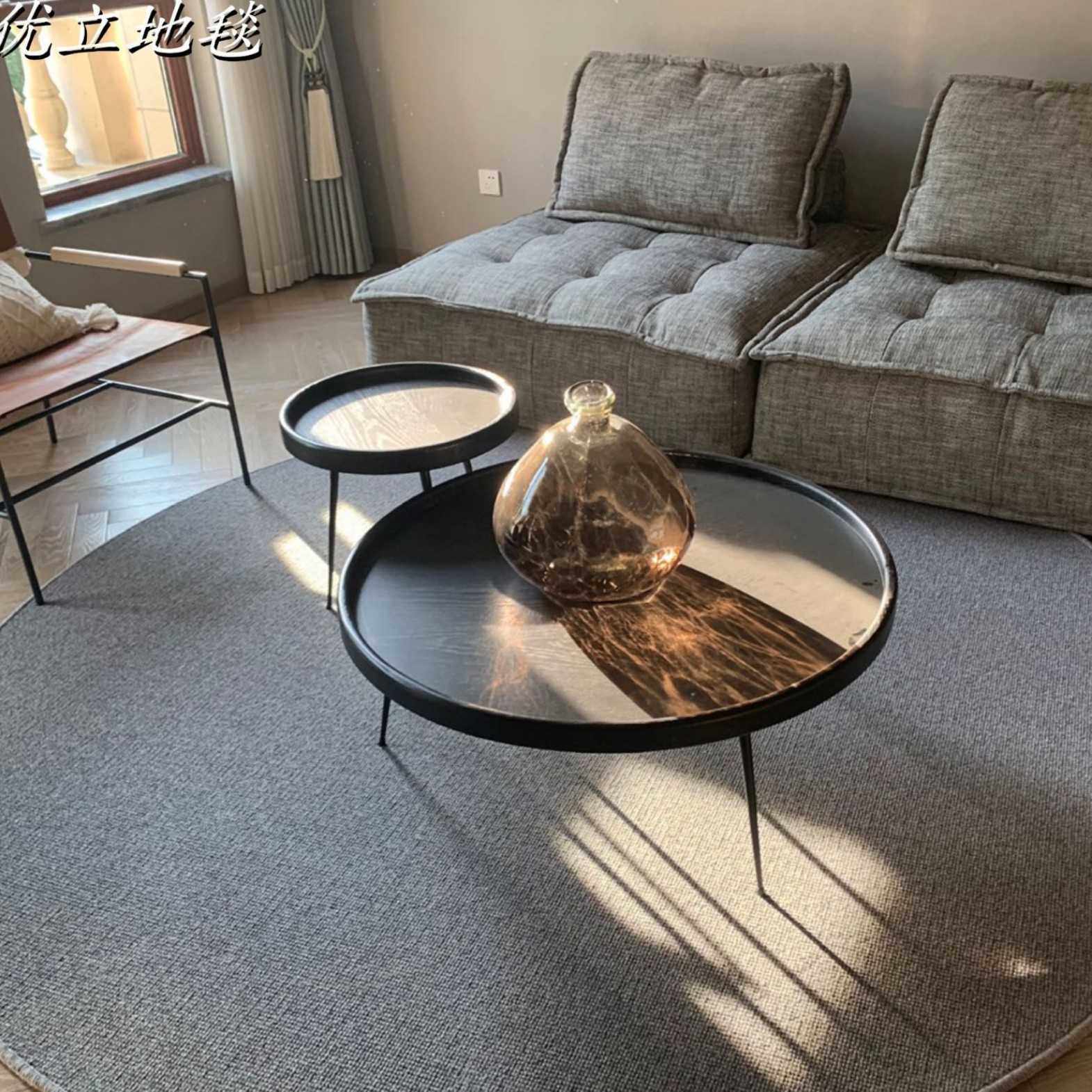 羊毛地毯书房卧室隔音餐厅现代风意式家用隔音防水抗污地垫新款