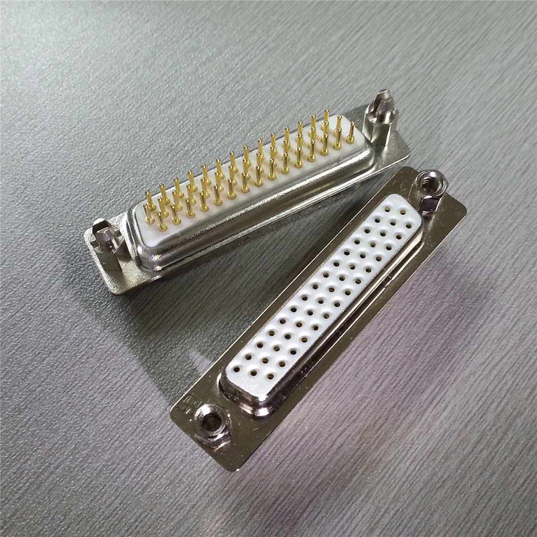 车针HDP44PIN直插母座 VGA插头 三排44针 工业44P针座连接器 - 实物图