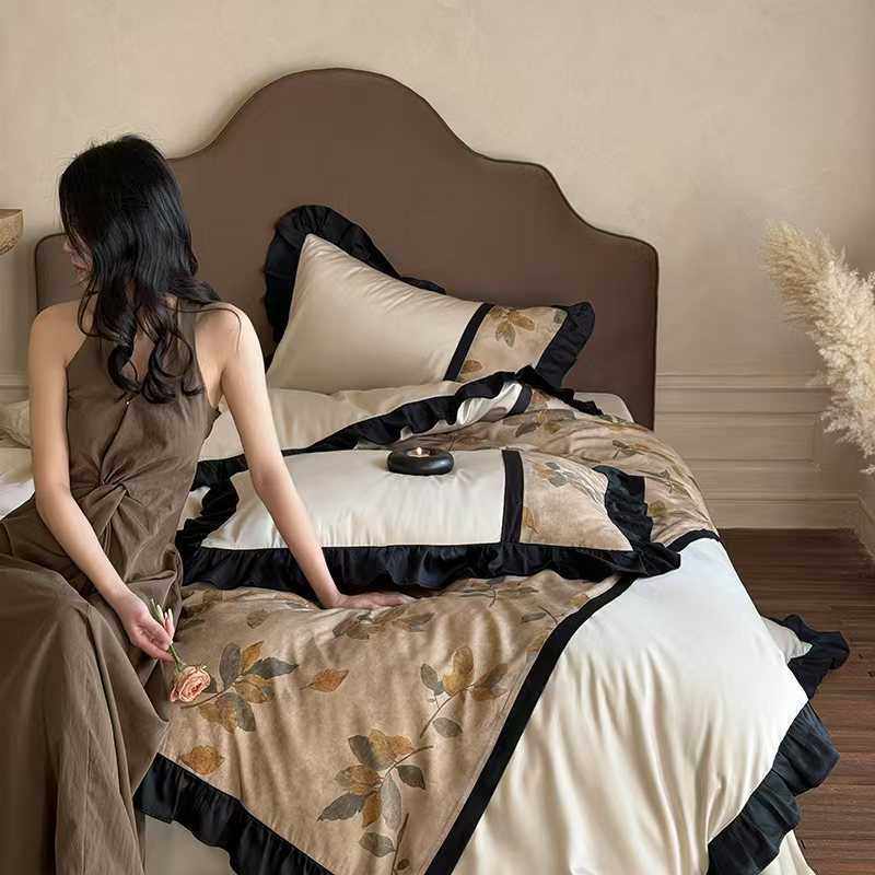 法式复古100全棉长绒棉提花四件套纯棉印花高端花边100s床上用品,3C数码配件,摄像机配件,淘宝优惠券,粉丝福利购,淘宝优惠卷