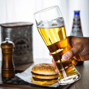 加厚啤酒杯家用大号n扎啤杯玻璃杯网红J大容量精酿啤酒麦啤杯子