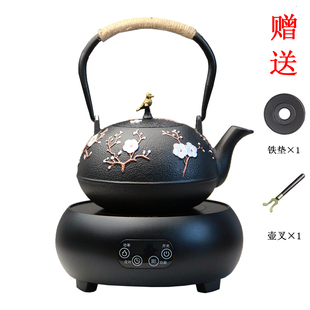 烧水茶壶养生礼品功夫家用茶具套 铁壶铸铁泡茶电陶炉煮q茶器日式