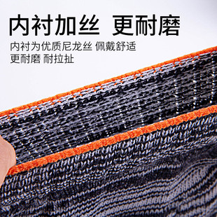 手套男工地干活线防滑尼龙w加厚棉纱劳动工人手套劳Z保耐磨工作
