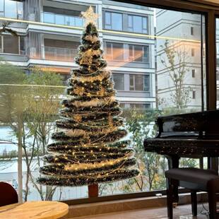 【玻璃上的圣诞树~】玻璃橱窗氛围装饰道具圣诞节手工diy圣诞树