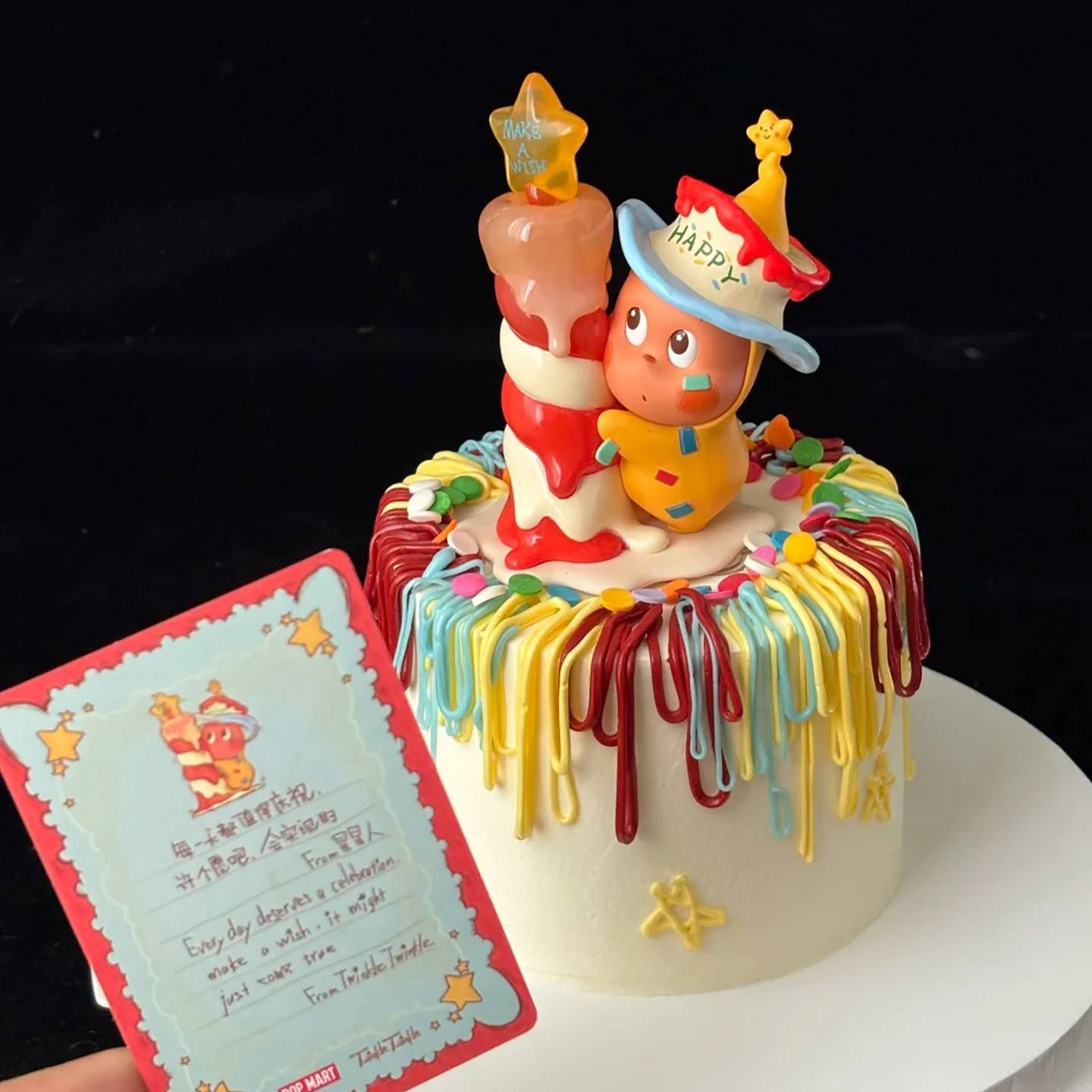 可爱星星蜡烛白色蜡烛烘焙装扮网红许愿蜡烛星星生日蛋糕装饰摆件