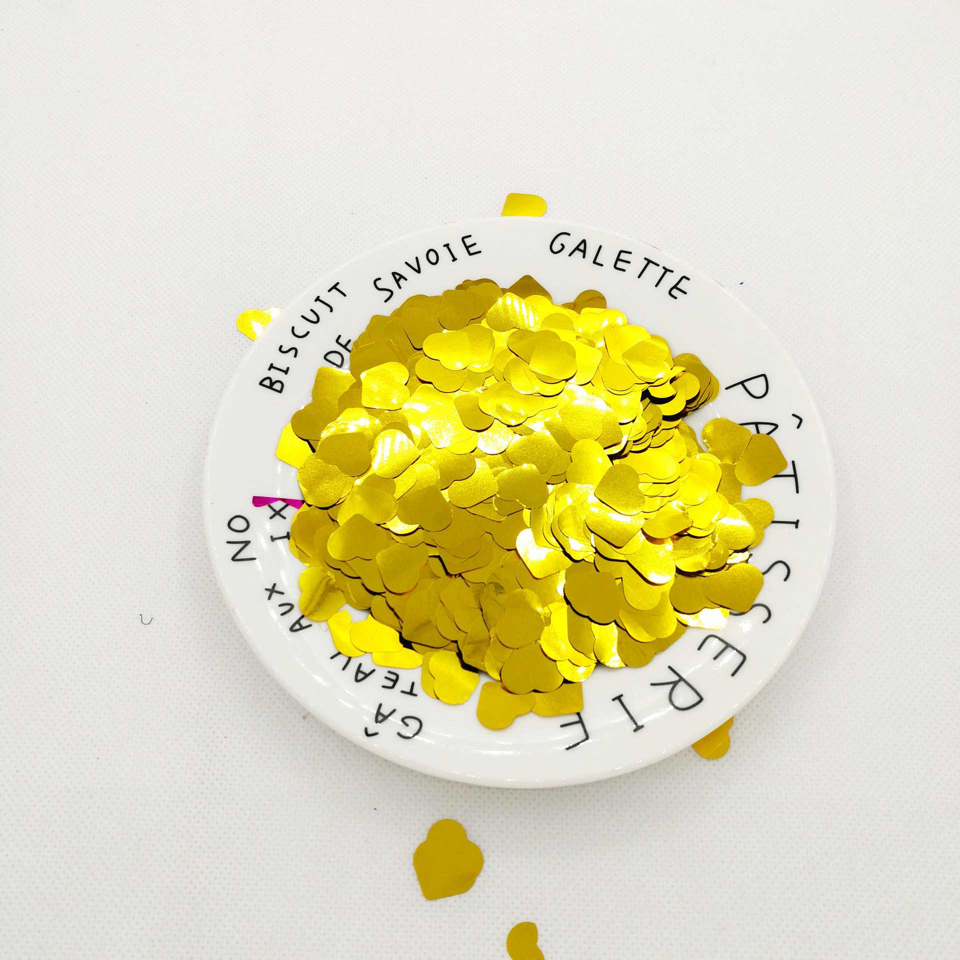 1.5cm心形铝箔亮片婚礼派对抛洒气球填充庆典氛foil confetti