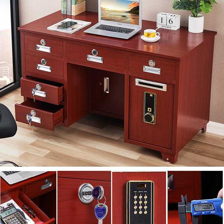 全钢保险桌带保险柜的办公桌投币财务桌办公室家用重型2025新款保