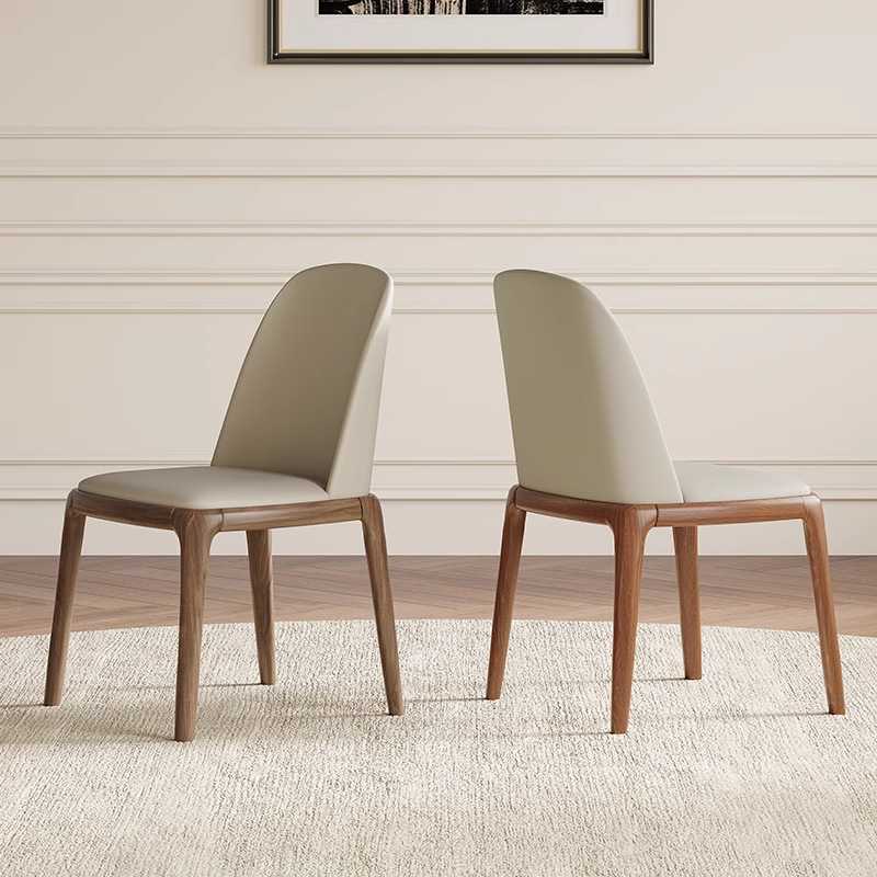 中古风实木八角椅软包靠背皮艺椅子简约现代家用侘寂风设计师餐椅