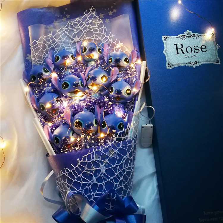 星际宝贝史迪仔花束卡通花束礼盒 毕业生日礼物情人节个性礼物