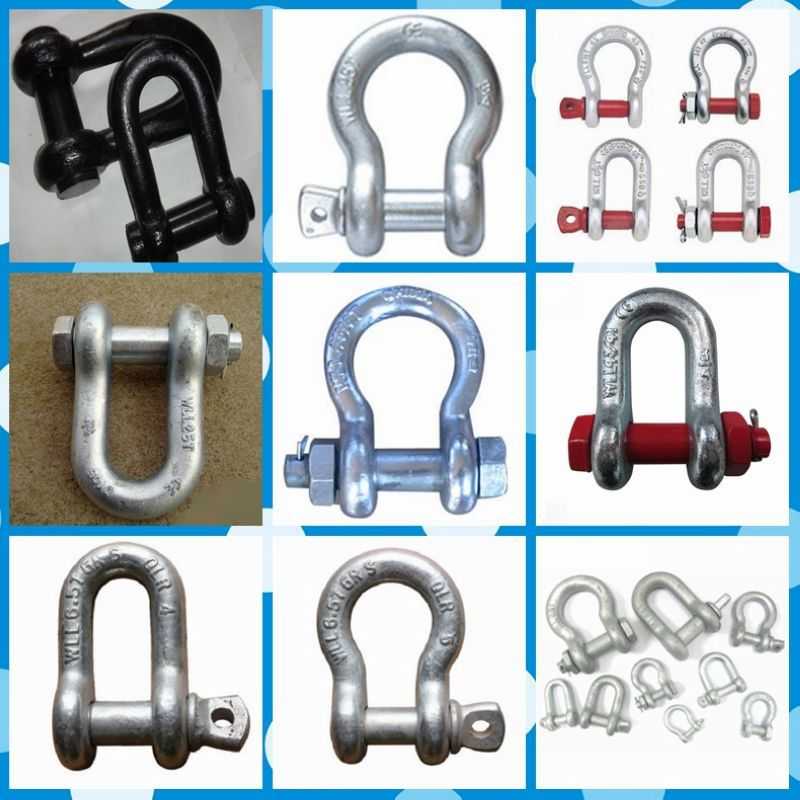 厂家直供 弓型型卸扣9.5t D卸扣12t U型卸扣 卸扣带保险