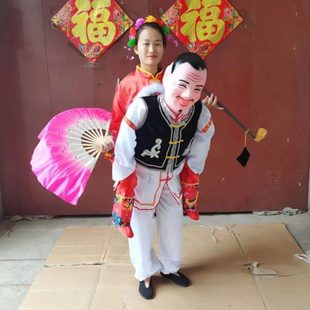 新款 老汉背妻演出道具全套猪八戒背媳妇张公背张婆二人转社火戏