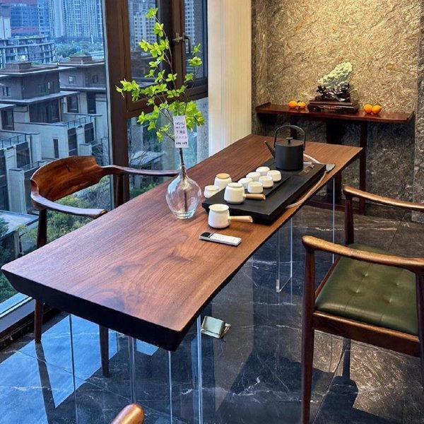 北美黑胡桃木大板茶桌2024新款高端老板办公室泡茶桌实木原木茶台,住宅家具,家用茶台/茶桌,淘宝优惠券,粉丝福利购,淘宝优惠卷